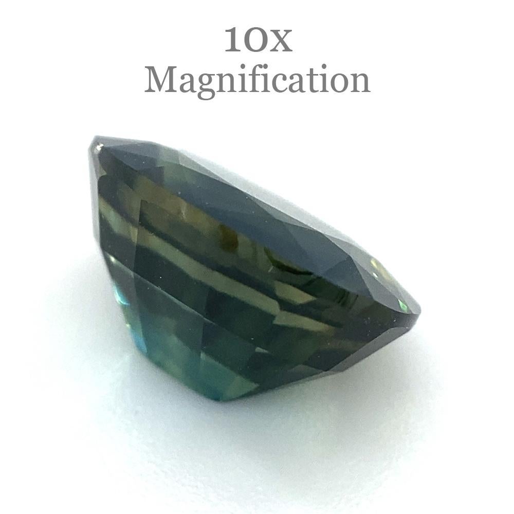 3.3ct Oval Teal Blue Sapphire from Australia Unheated For Sale 4