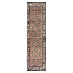 3'3"x10'7" Peach Color Vintage Northwest Persian Hand Knotted Wool Runner Rug
