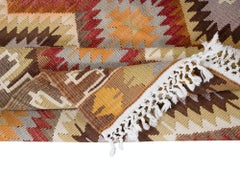 33"x43" Unique HandWoven Anatolian Kilim, All Wool, Vintage Multicolor Small Rug