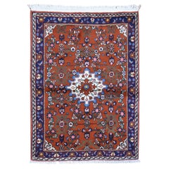 3
3 "x4
5" New Persian Hamadan Orange Tappeto orientale in lana naturale annodato a mano