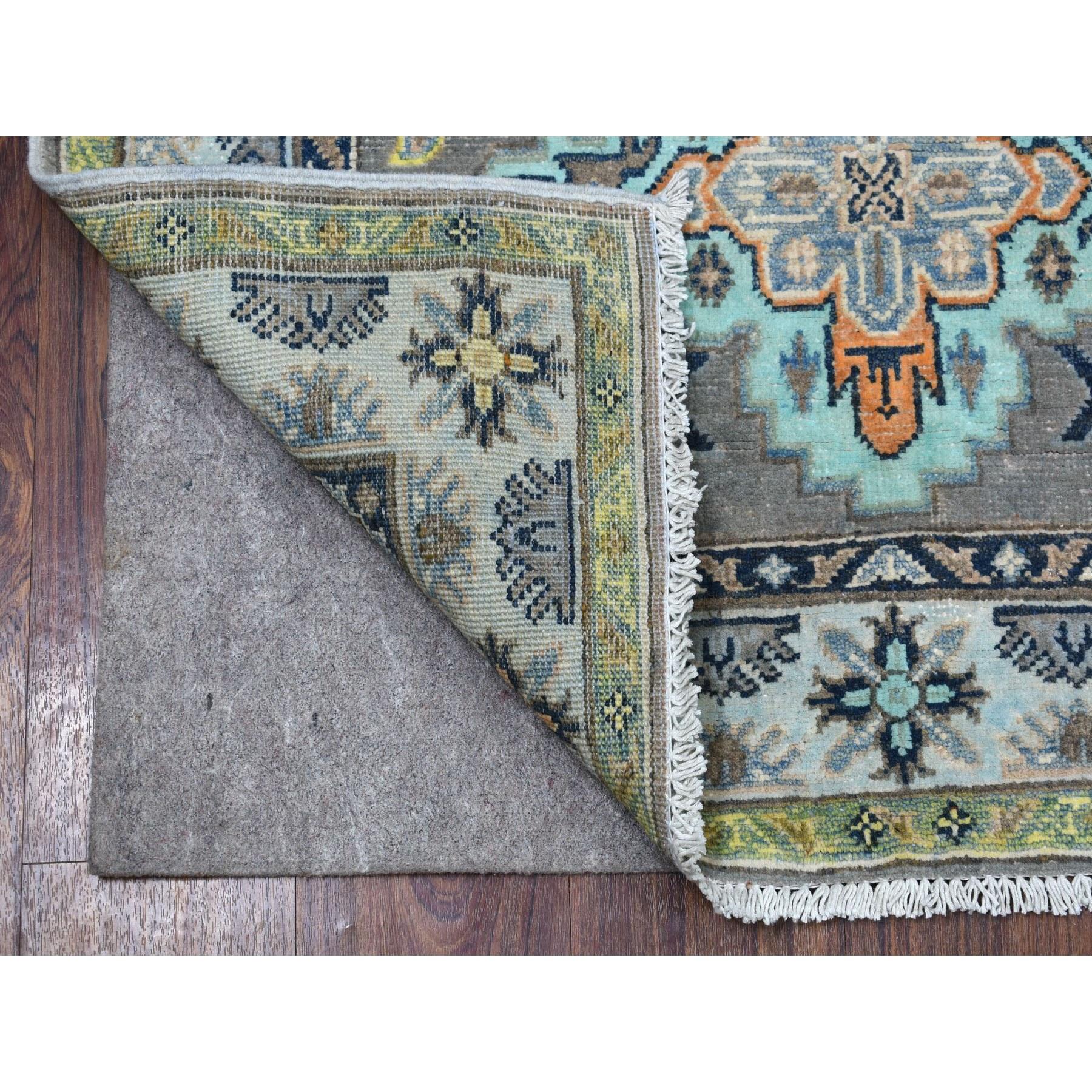 This is a truly genuine one-of-a-kind Colorful Gray Fusion Kazak Pure Wool Hand Knotted Oriental Rug. It has been Knotted for months and months in the centuries-old Persian weaving craftsmanship techniques by expert artisans.
Primary materials: