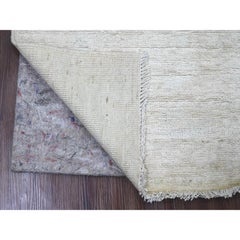3'3"x5' White Pure Wool Afghan Angora Oushak All Over Pattern Hand Knotted Rug