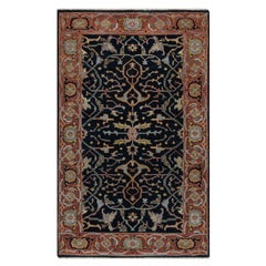 3
3"x5
3" Midnight Blue, Antiqued Fine Heriz, Re-Creation, Hand Knotted Wool Rug