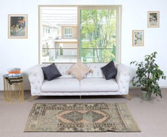3.3x6.5 Ft Traditional Vintage Handmade Turkish Oriental Rug. 100% Wool