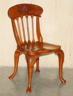 34/200 STEWART LINFORD ADMIRAL NELSON H.M.S VICTORY HAND CARVED BURL OAK CHAiR