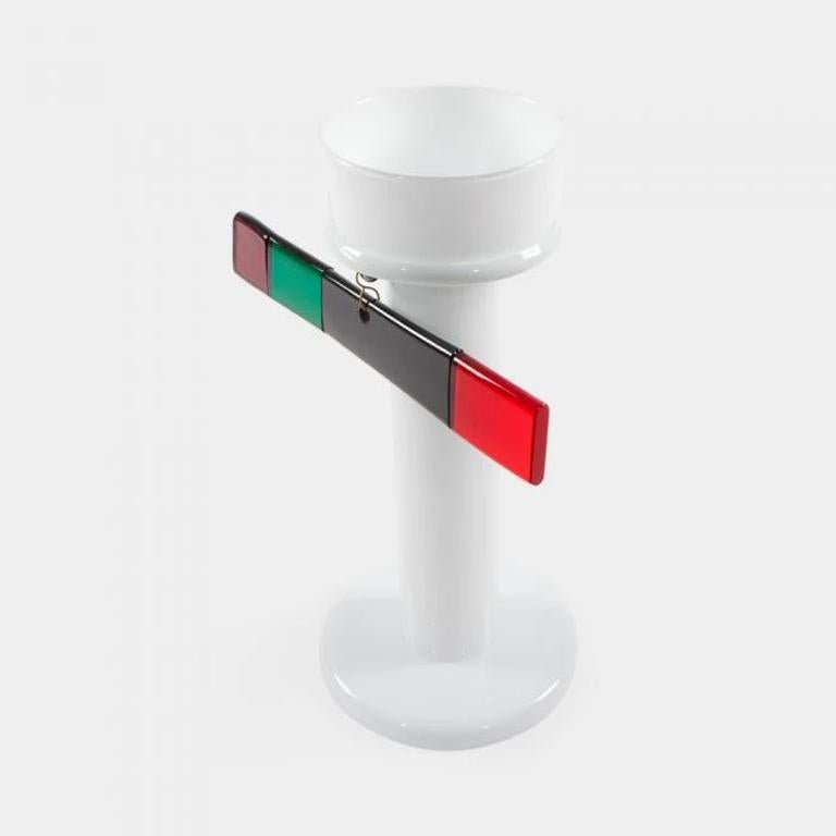 Modern 34 Agelada Glass Vase, by Ettore Sottsass from Memphis Milano For Sale