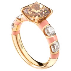 GIA 3.4 Carat Fancy Color Diamond Ring