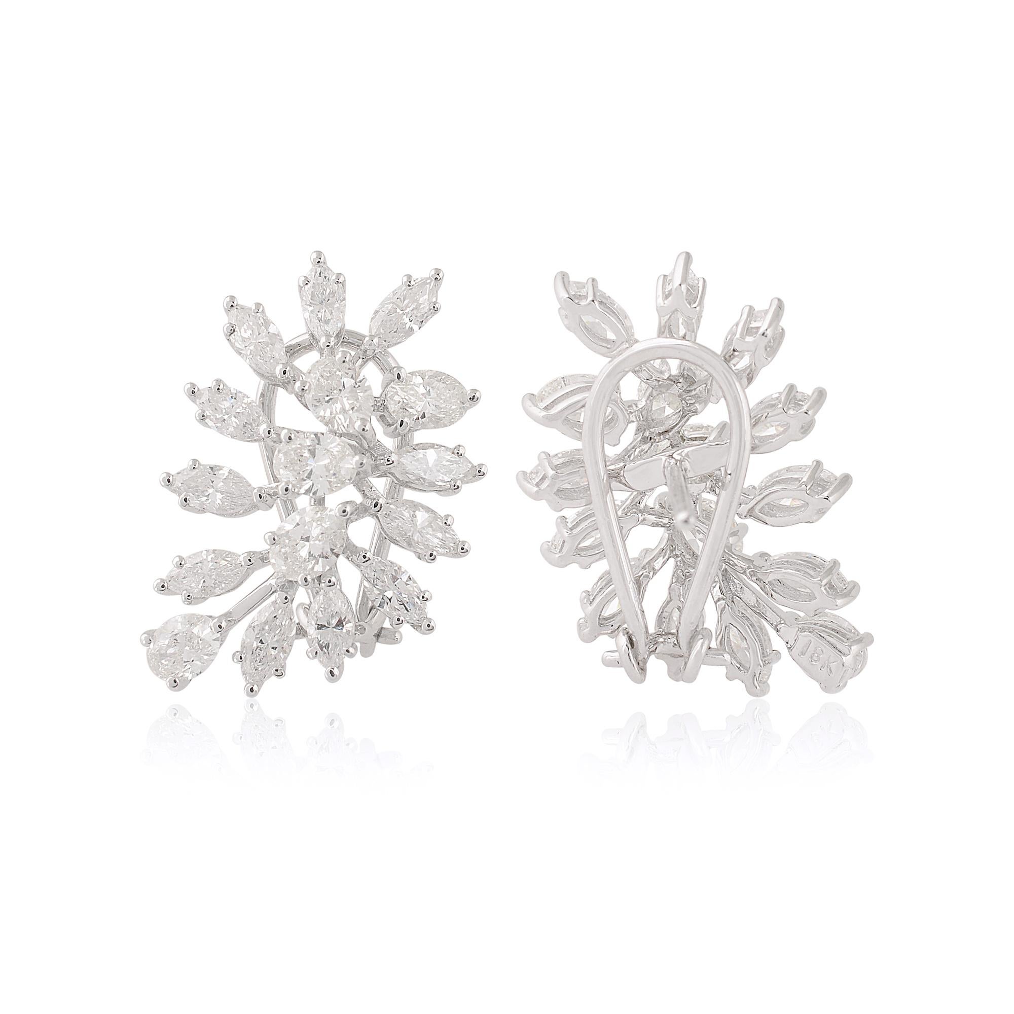 Code d'article :- SEE-1266
Poids brut :- 7.79 gm
Or blanc 18k Wet. :- 7.11 gm
Diamant humide :- 3.40 ct. ( DIAMANT MOYEN DE PURETÉ SI1-SI2 ET DE COULEUR H-I )
Boucles d'oreilles :- 25x17 mm approx.
✦ Taille
.....................
Nous pouvons adapter