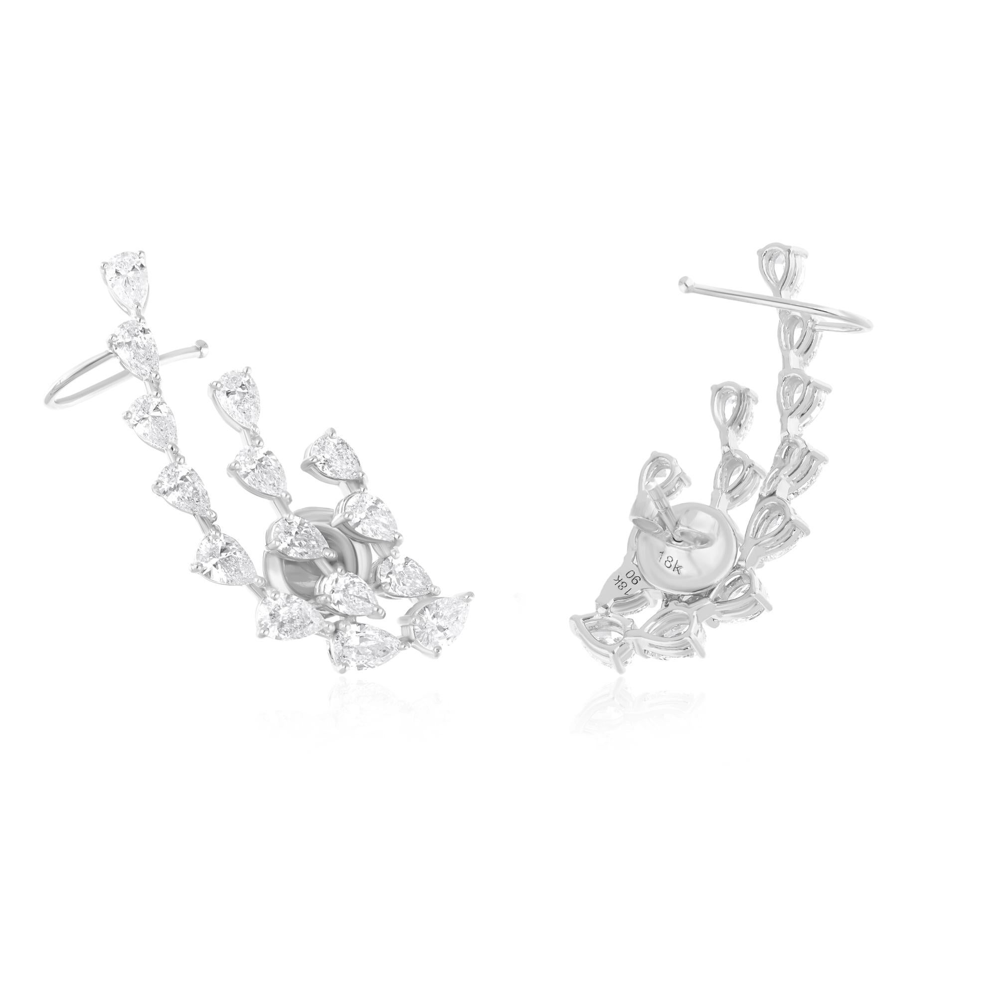 Cast from 18-karat gold, these exquisite earrings are handset with 3.40 carats of sparkling diamonds.

FOLLOW SPECTRUM JEWELS storefront to view the latest collection & exclusive pieces. Spectrum Jewels is proudly rated as a Top Seller on 1stdibs