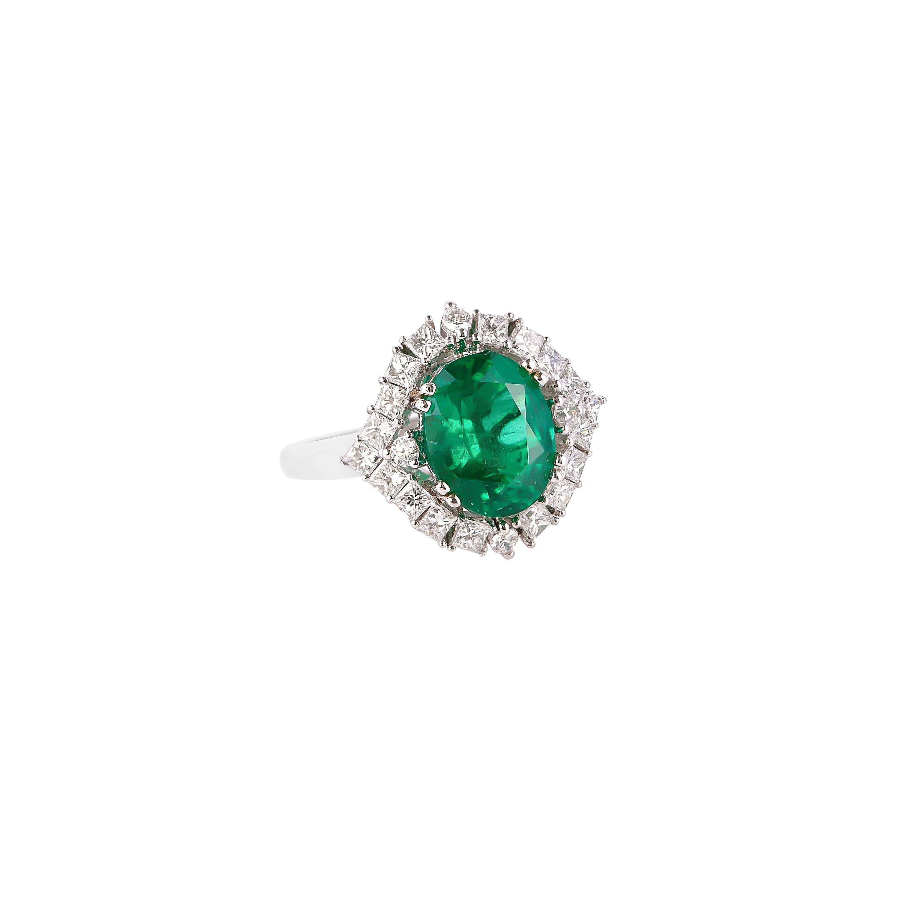 emerald rings in white gold