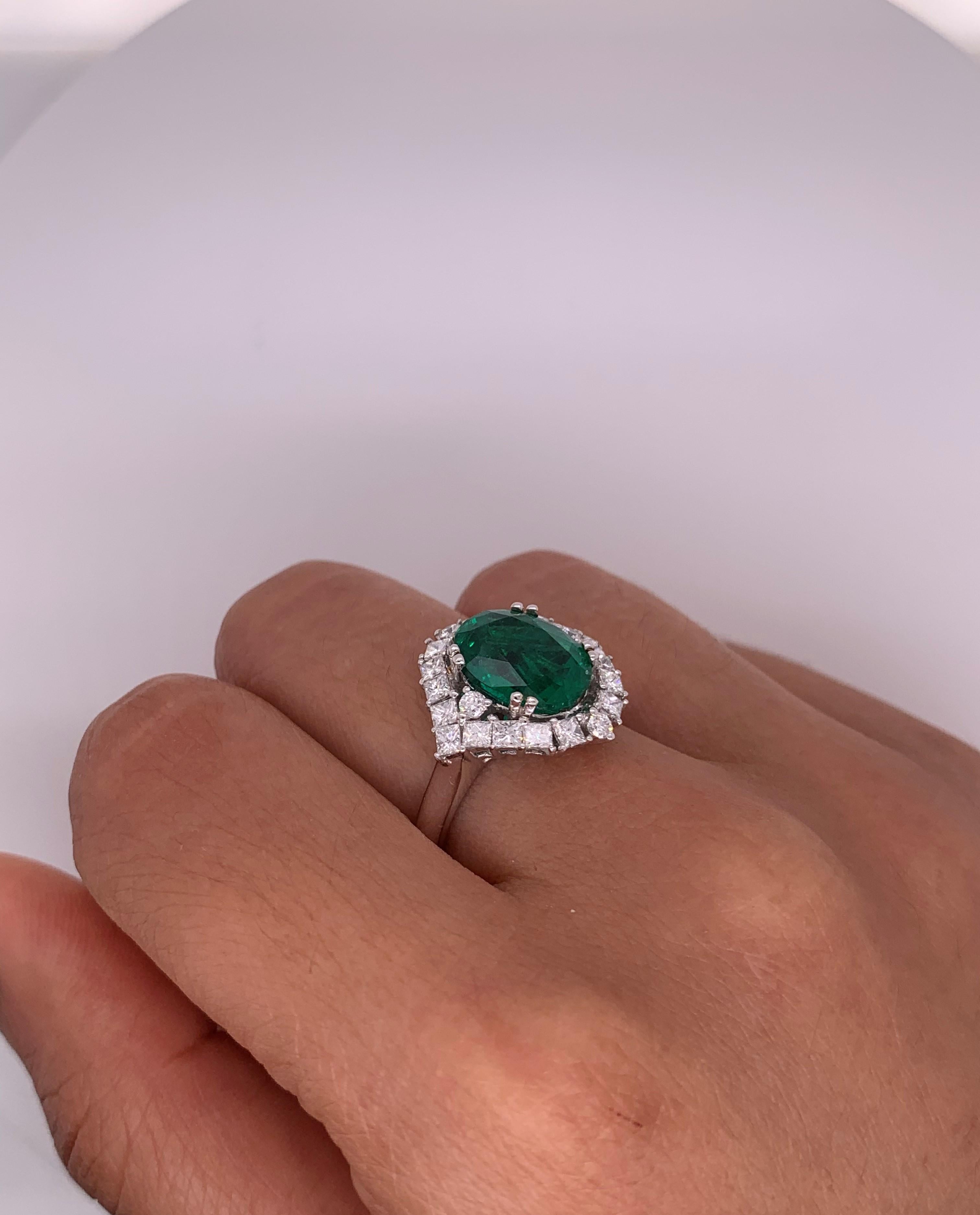 zambian emerald engagement ring