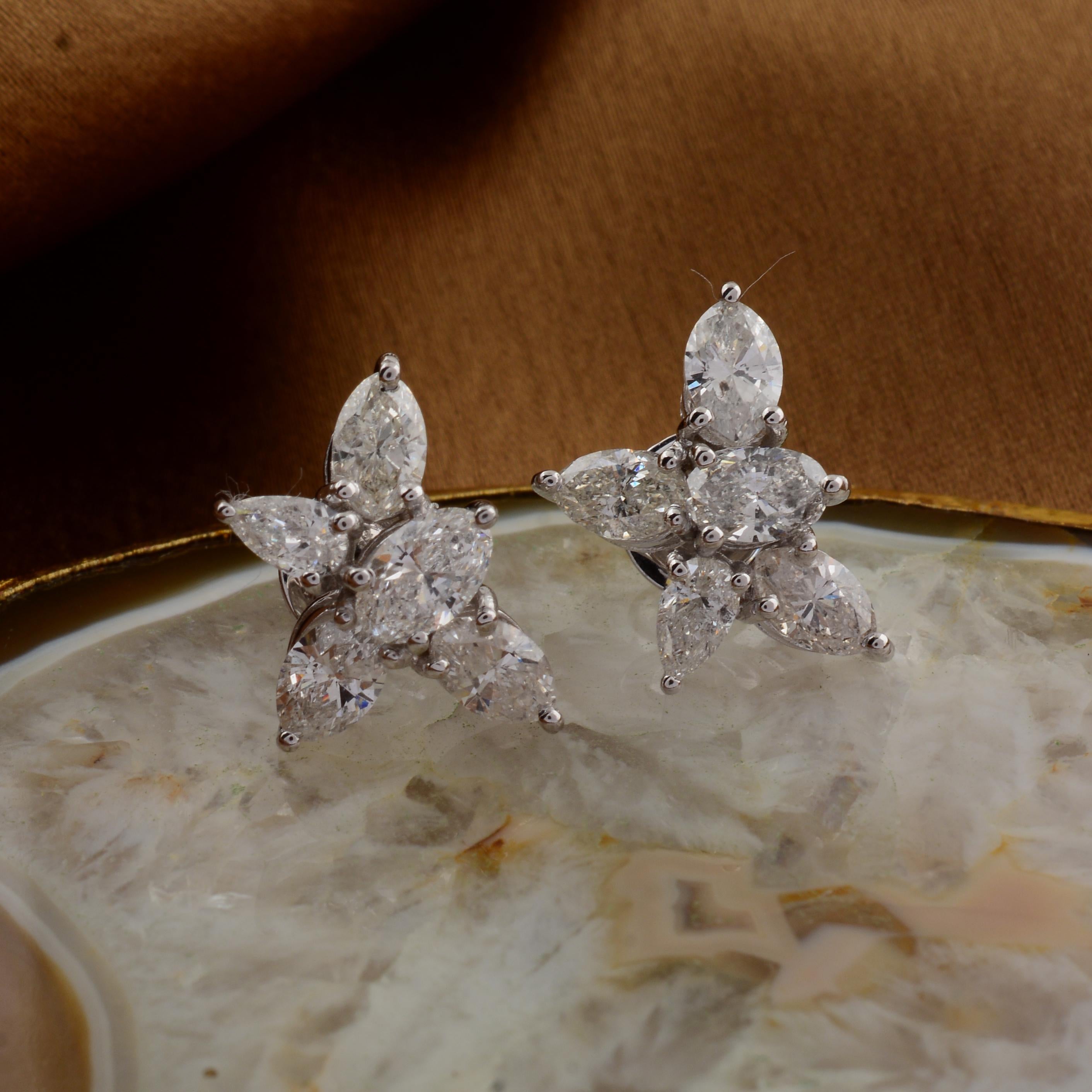 pear cluster earrings