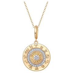 34 Diamond Clarity Round 14K (or 18k upon request) Yellow Gold Pendant Necklace