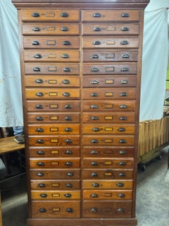 34 Drawer Vintage Card Catalog