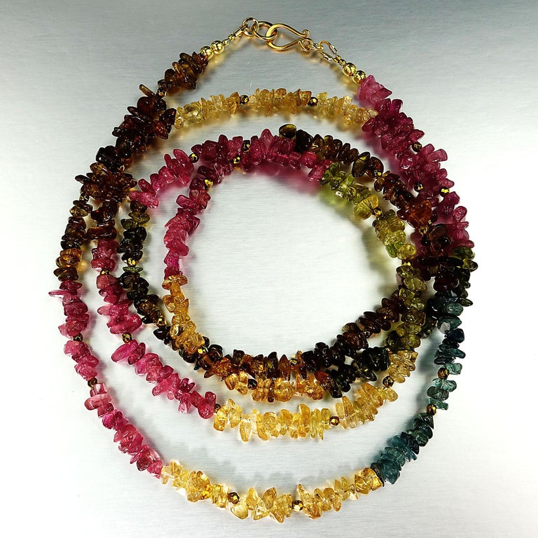 Gemjunky Brazilian Gemstone Polished Chip Necklace For Sale at 1stdibs