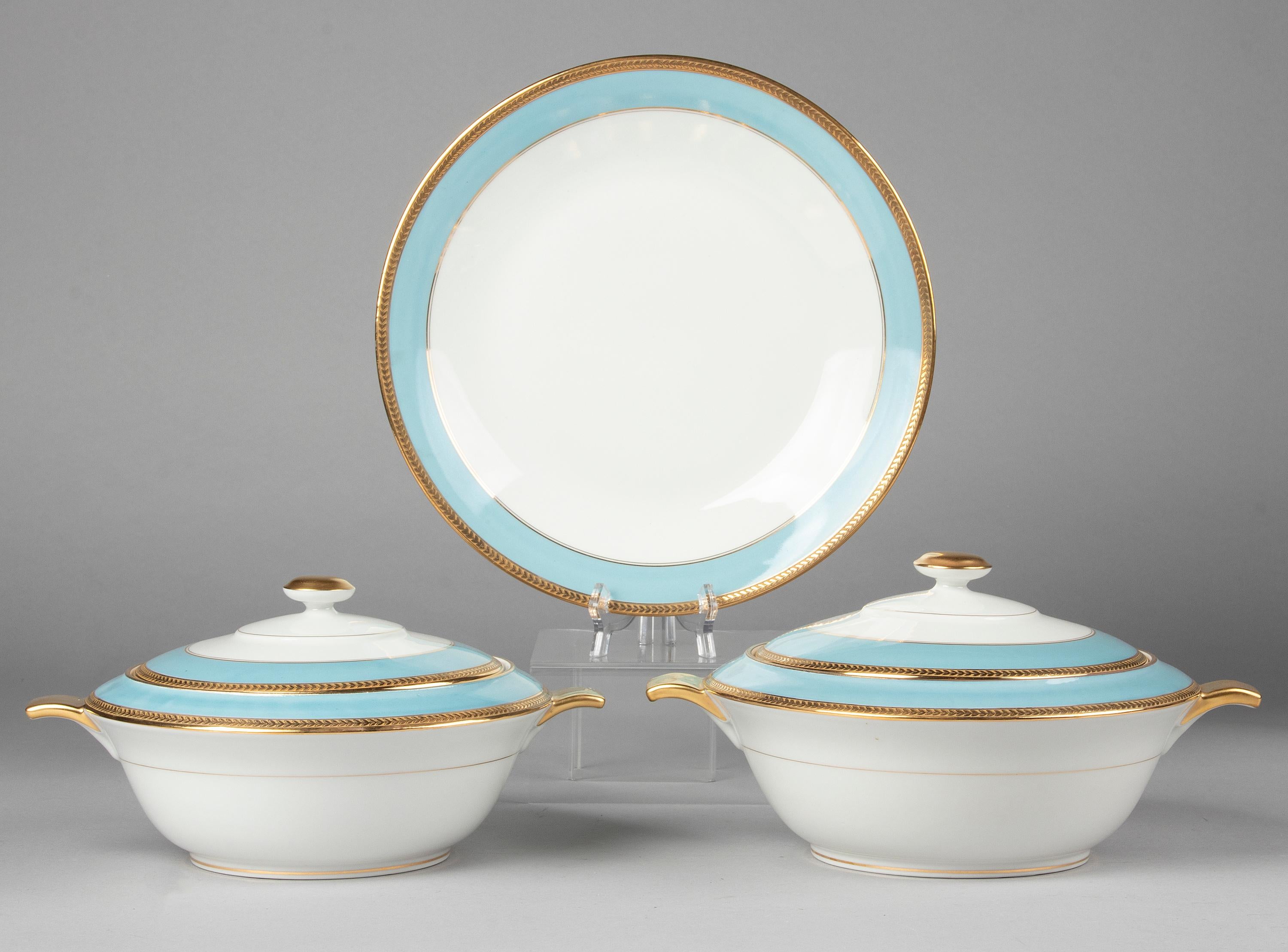 34-Piece Early 20th Century Porcelain Tableware by Limoges 7