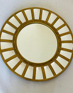 34" Specchio Sunburst Rotondo Tono Oro