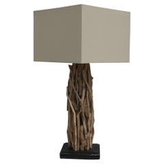 Rustic Driftwood Table Lamp
