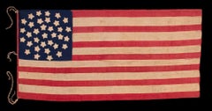34 STAR AMERICAN FLAG, CIVIL WAR, 1861-63, KANSAS STATEHOOD, 2nd KY CAVALRY