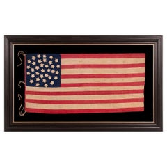 34 STAR AMERICAN FLAG, CIvil WAR, 1861-63, KANSAS STATEHOOD, 2. KY CAVALRY