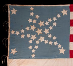 34 Star American flag, Updated to 39 Stars, with Stars in a Great Star Pattern