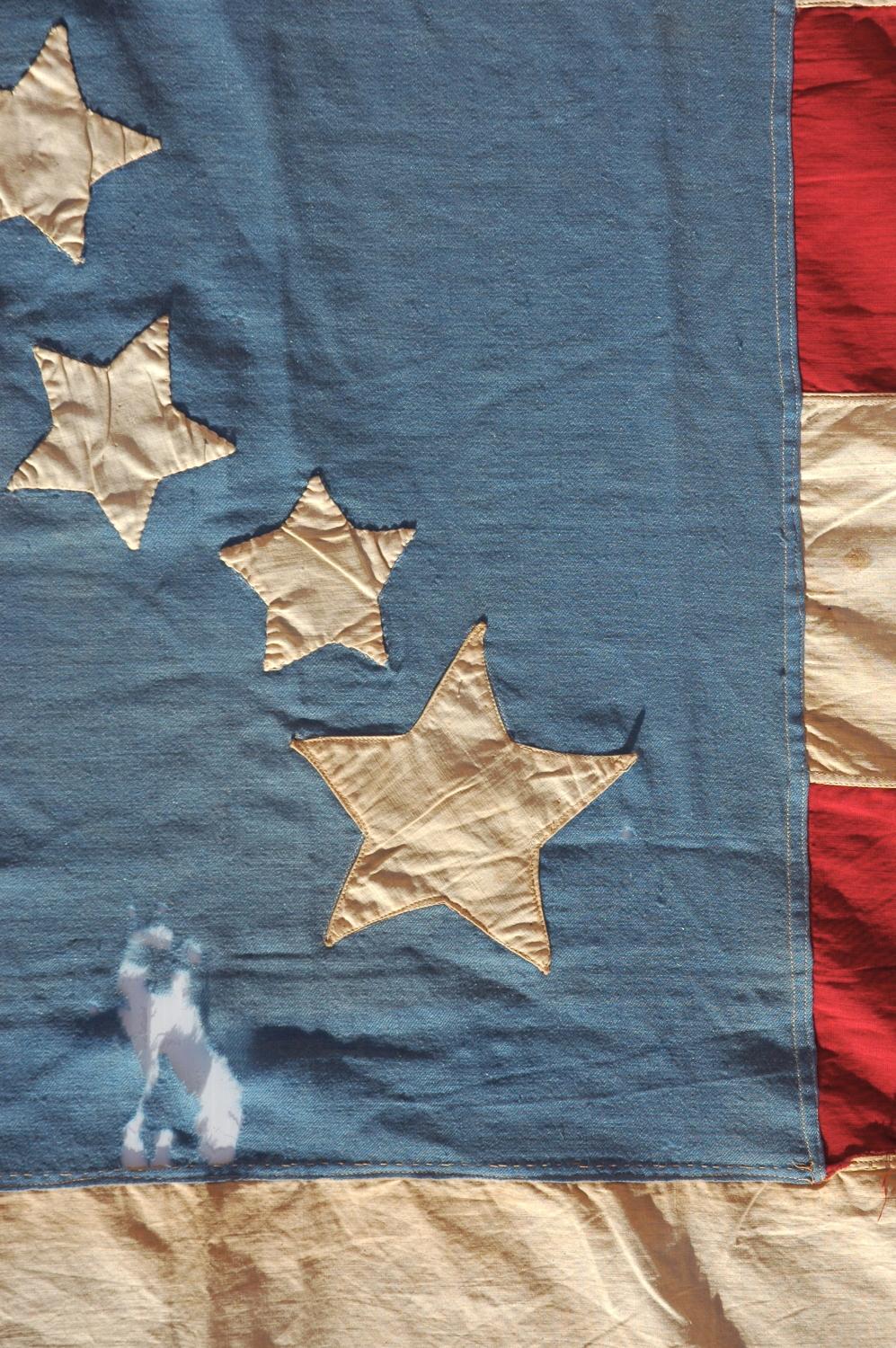 34-Sterne-Flagge der amerikanischen Flagge, aktualisiert auf 39 Sterne, mit Sternen in einem Großsternmuster im Zustand „Gut“ im Angebot in York County, PA