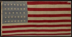 34-Star American Parade Flag, Commemorating Kansas Statehood, Circa 1861-1863