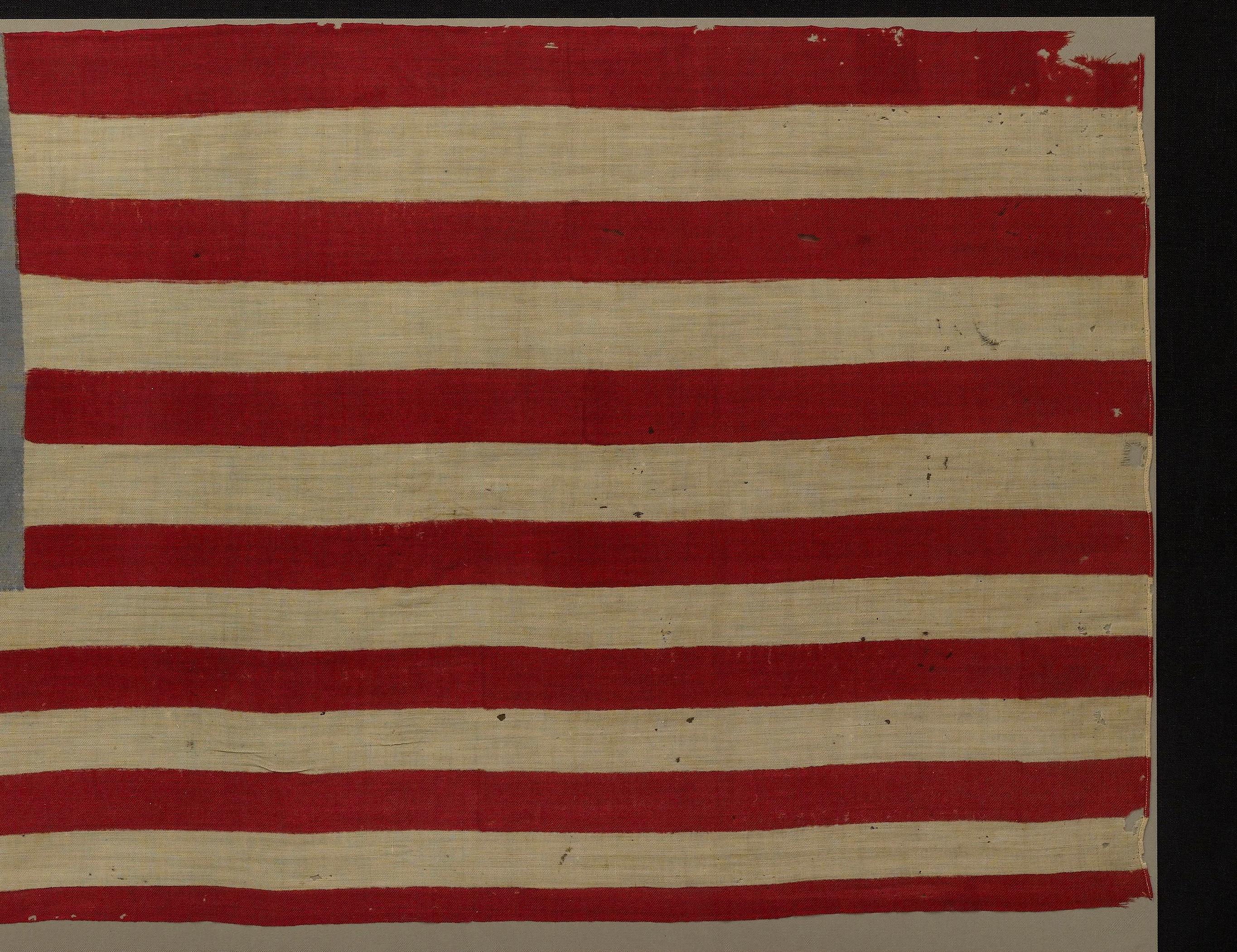 Drapeau de parade américain à 34 étoiles, commémorant la création de l'État du Kansas, vers 1861-1863 Bon état - En vente à Colorado Springs, CO