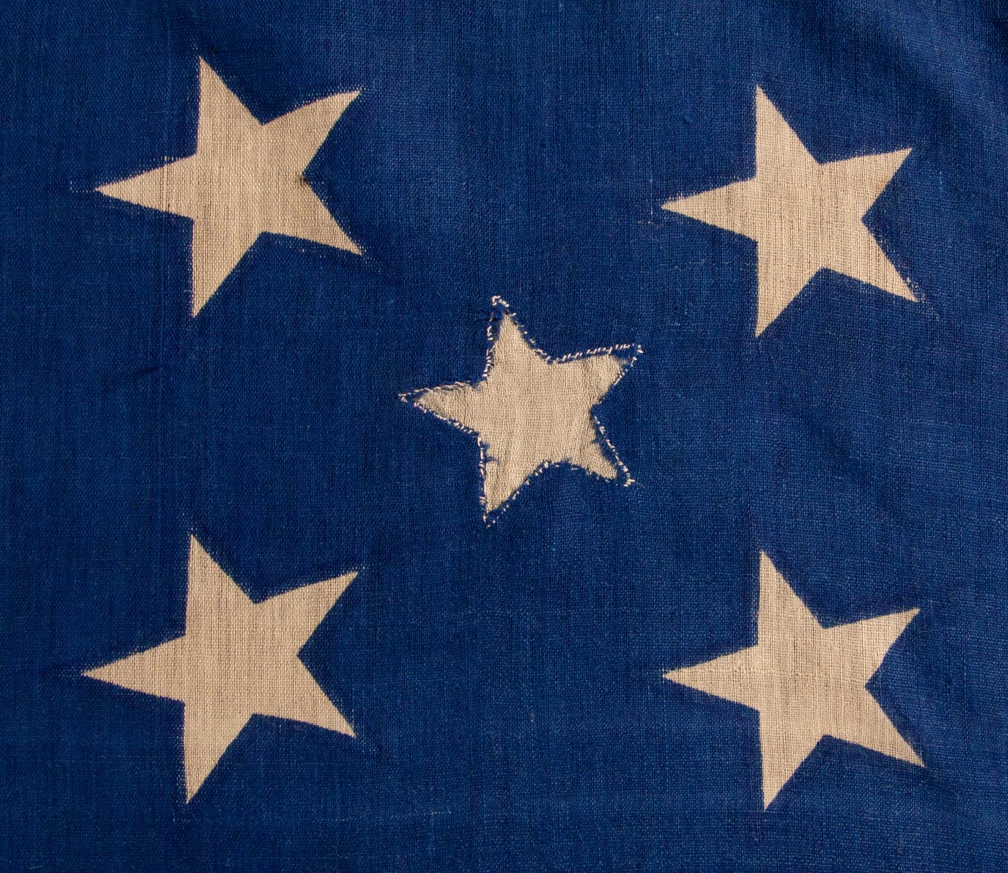 Cotton 34 Star Antique American flag, Kansas Statehood, Civil War Period, ca 1861-1863 For Sale