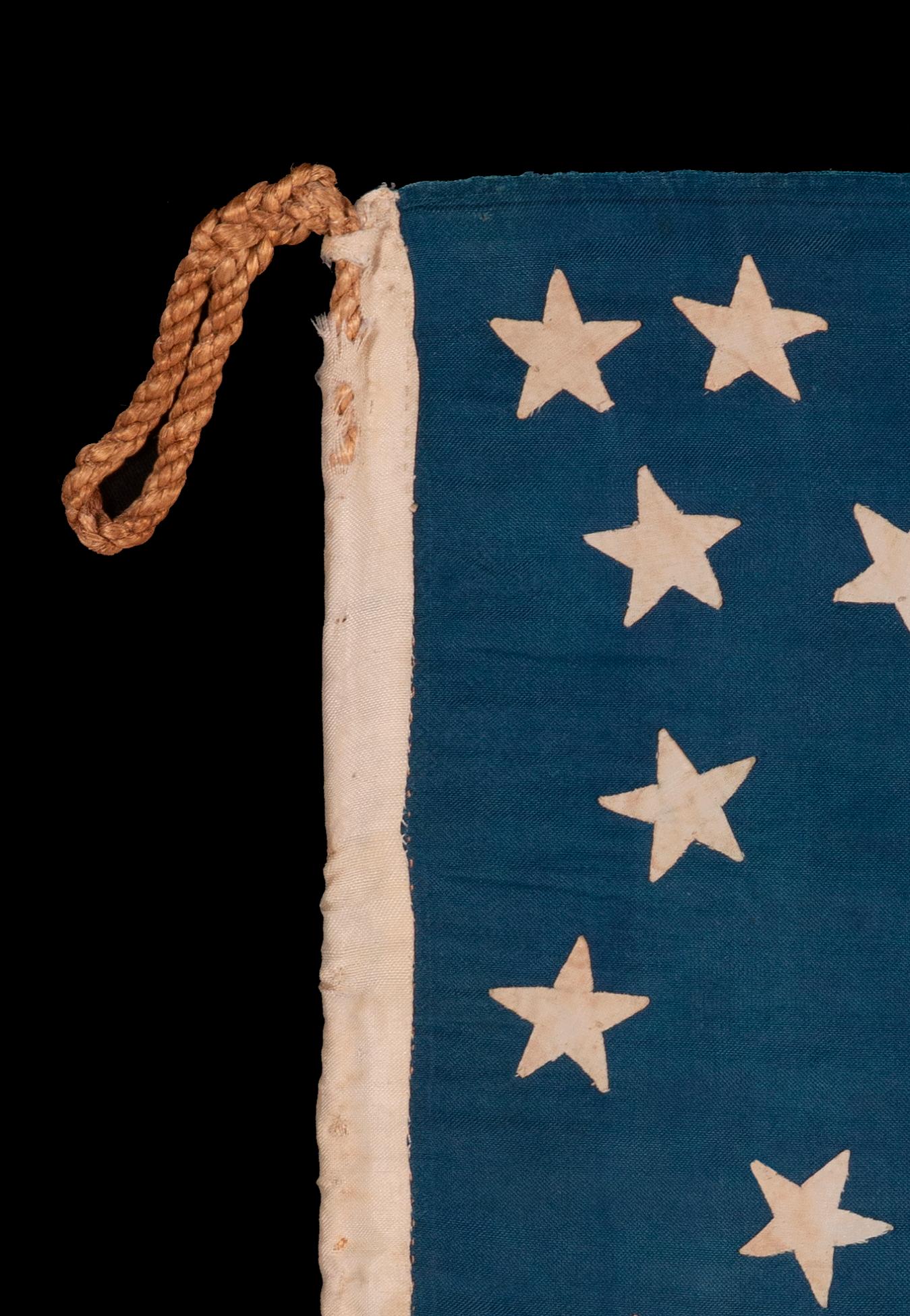 34 Star Antique American Flag with Hourglass Medallion Stars, ca 1861-1863 For Sale 1