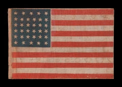 34 Star Parade Flag "Global Rows" Arrangement, Kansas Statehood, circa 1861-1863