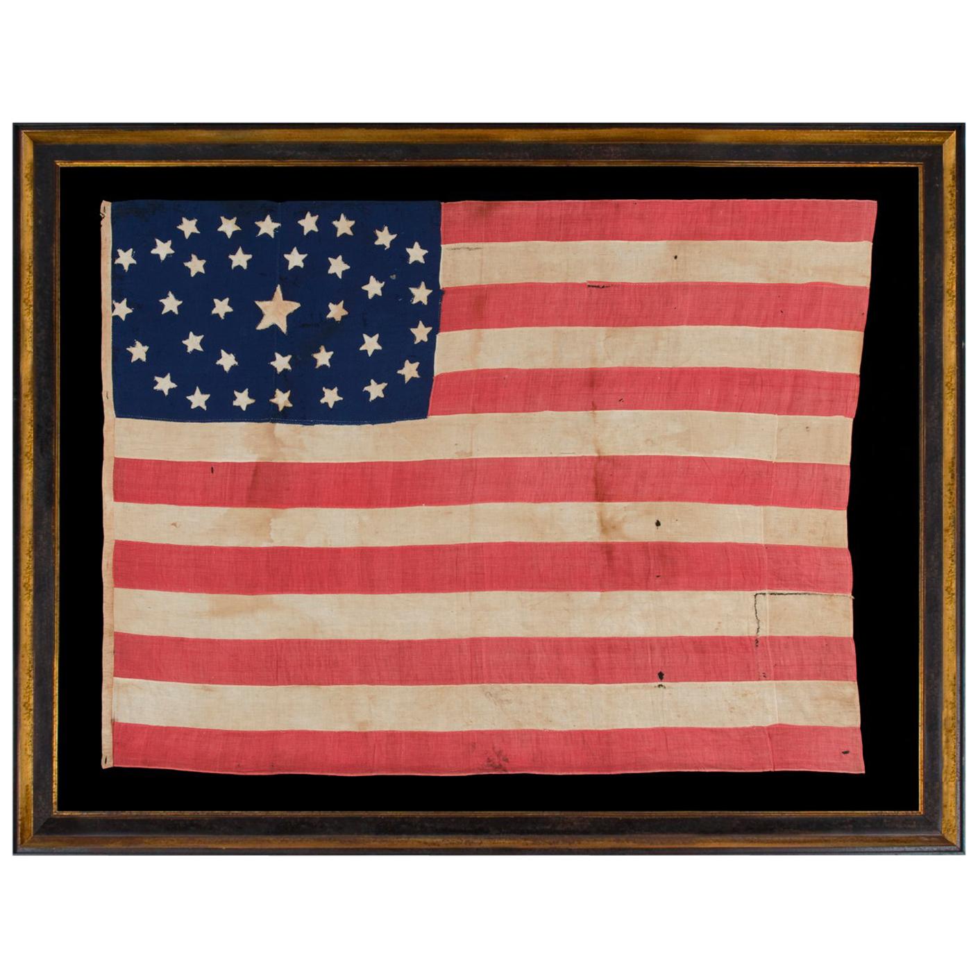 34 Stars in an Outstanding Oval Medallion Configuration, Civil War Period