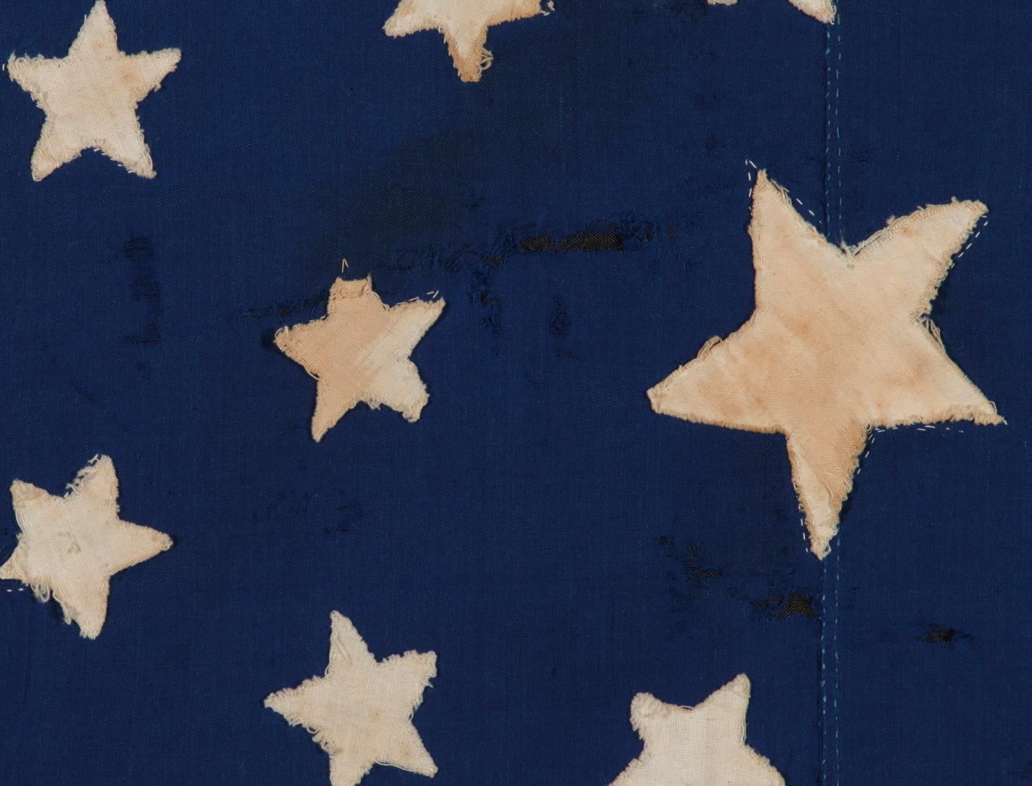 34 Sterne in einer hervorragenden ovalen Medaillonkonfiguration aus der Zeit des Bürgerkriegs (Mittleres 19. Jahrhundert) im Angebot