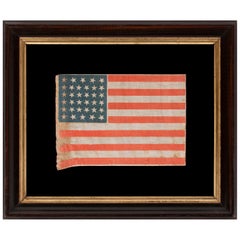 34 Stars, With Scatters Positioning, on an Antique American Parade Flag
