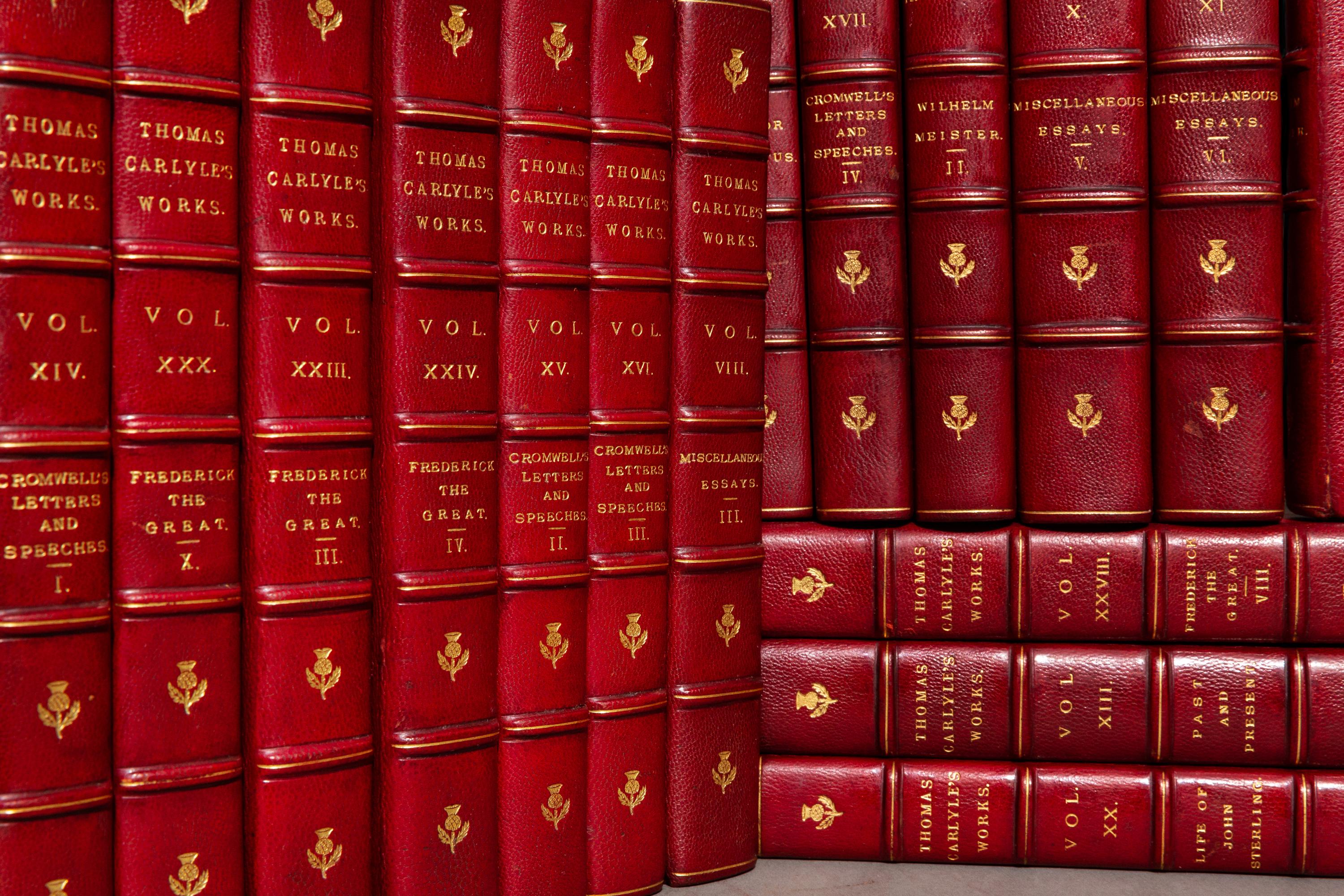Leather 34 Volumes, Thomas Carlyle, Collected Works
