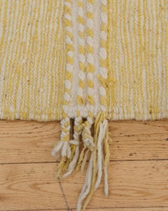 3'4" x 4'8 1/4" Aurelia Yellow Handmade Moroccan Wool and Cotton Kilim Rug & Kilim