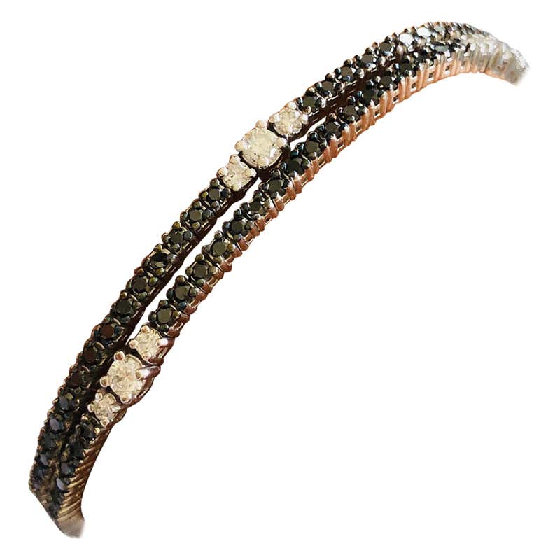 Black diamond bracelet 14 karat Clearance