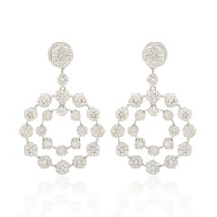 3,40 Karat Diamant 14 Karat Gold Galaxy-Ohrringe
