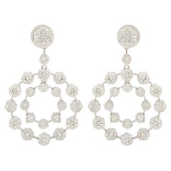3.40 Carat Diamond 14 Karat Gold Galaxy Earrings