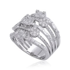 3,40 Karat Diamant-Ring aus 14 Karat Weißgold