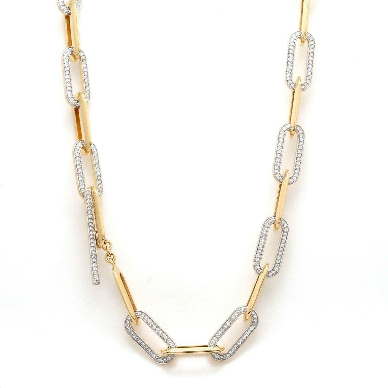 diamond chain link necklace