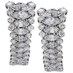 Vintage 3.40 Carat Diamond Earrings, circa 1970s