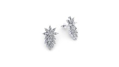 3.40 Carat Marquise Diamonds Star Platinum Earrings