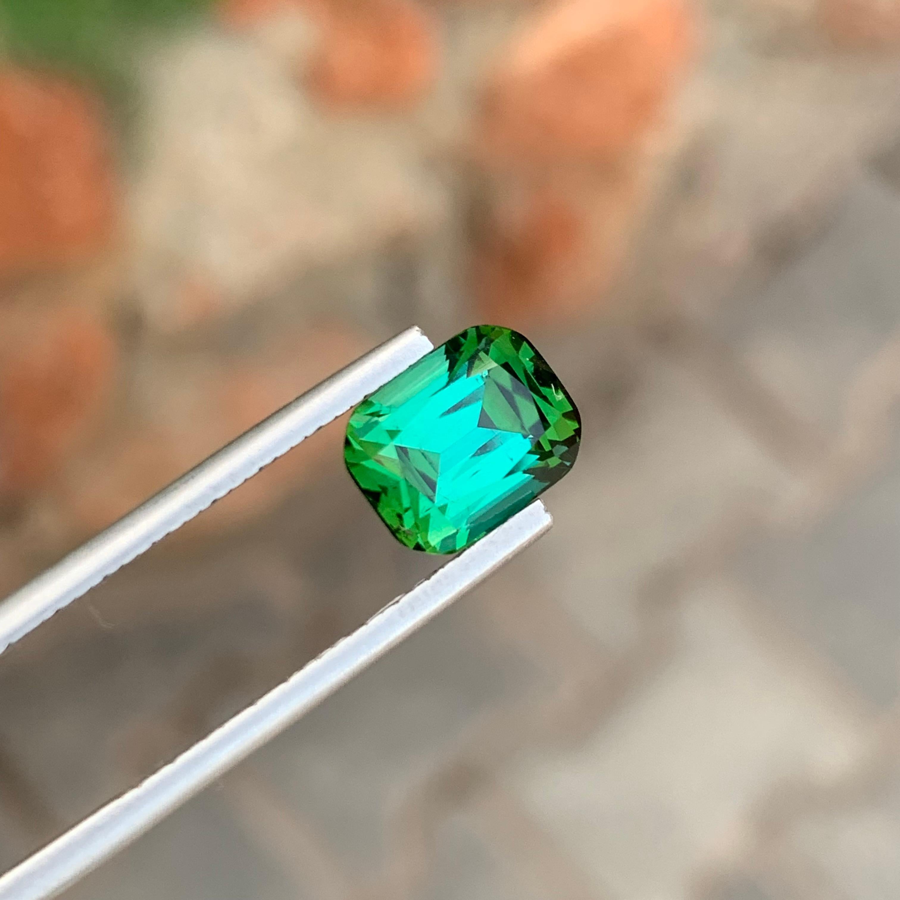 3.40 Carat Marvellous Natural Loose Blue Green Tourmaline Cushion Shape Gemstone (pierre précieuse en forme de coussin) Neuf - En vente à Peshawar, PK