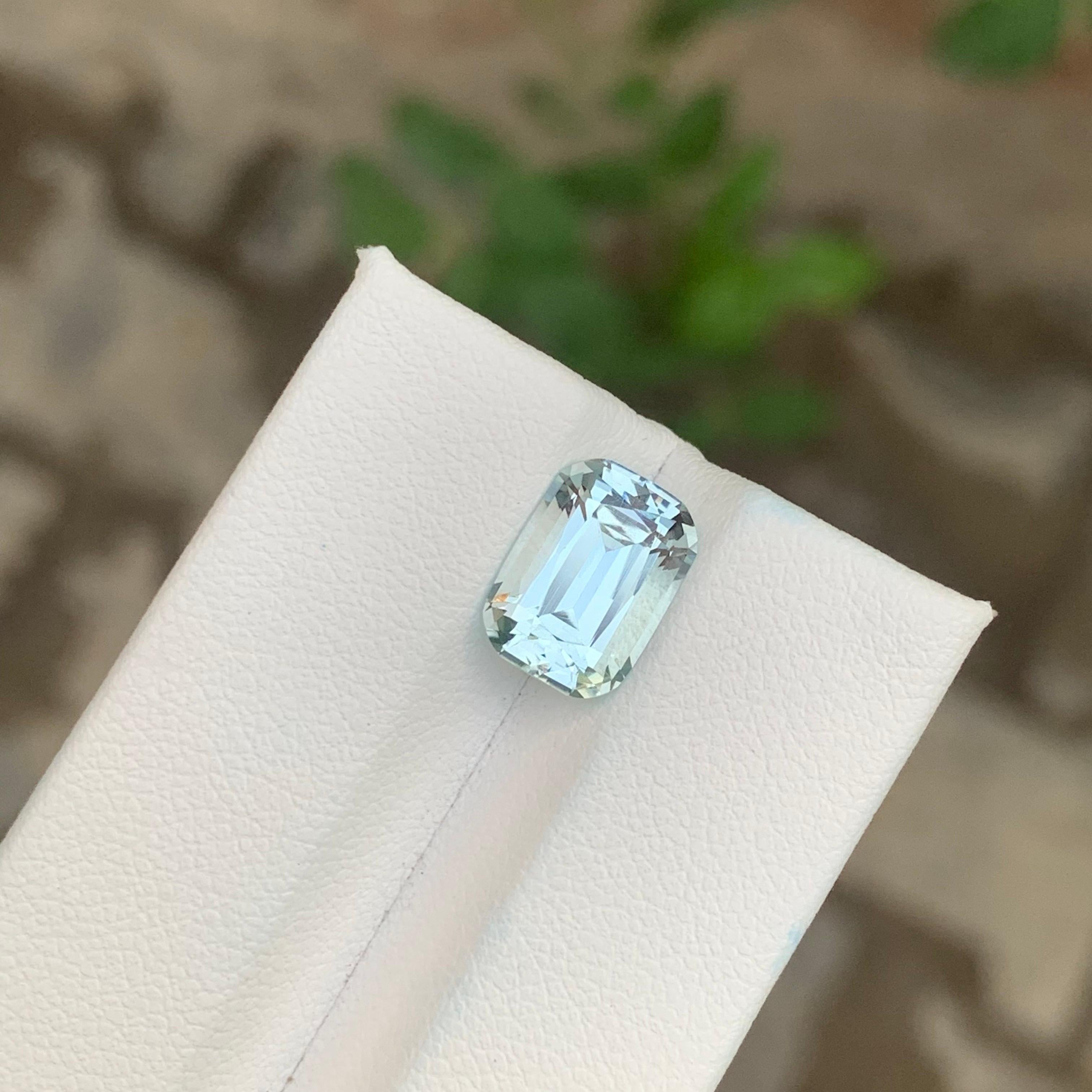 Faceted Aquamarine

Weight: 3.40 Carats
Dimensions: 10.8 x 7.7 x 6.1 Mm
Origin; Shigar Valley Pakistan
Treatment: Non
Color: Blue White
Shape: Emerald 

Aquamarine from Shigar Valley, Pakistan, is highly prized for its exceptional clarity and