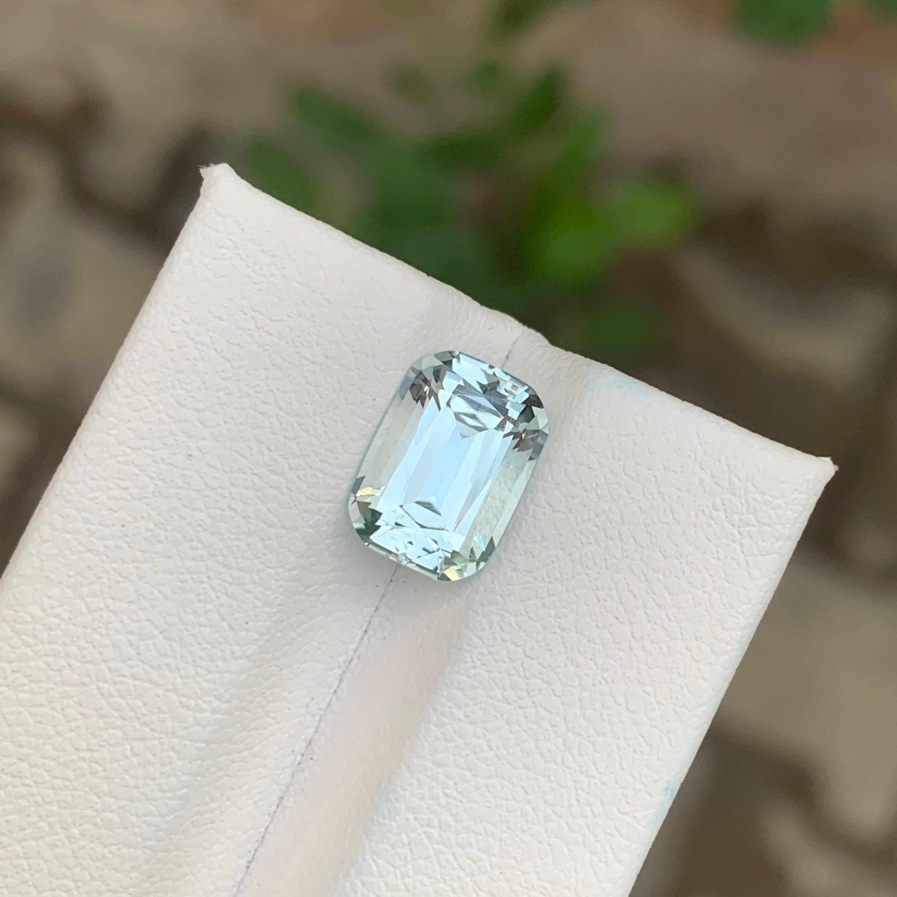 3.40 Carat Natural Loose Aquamarine Cushion Shape Pakistan’s Gemstone In New Condition For Sale In Peshawar, PK