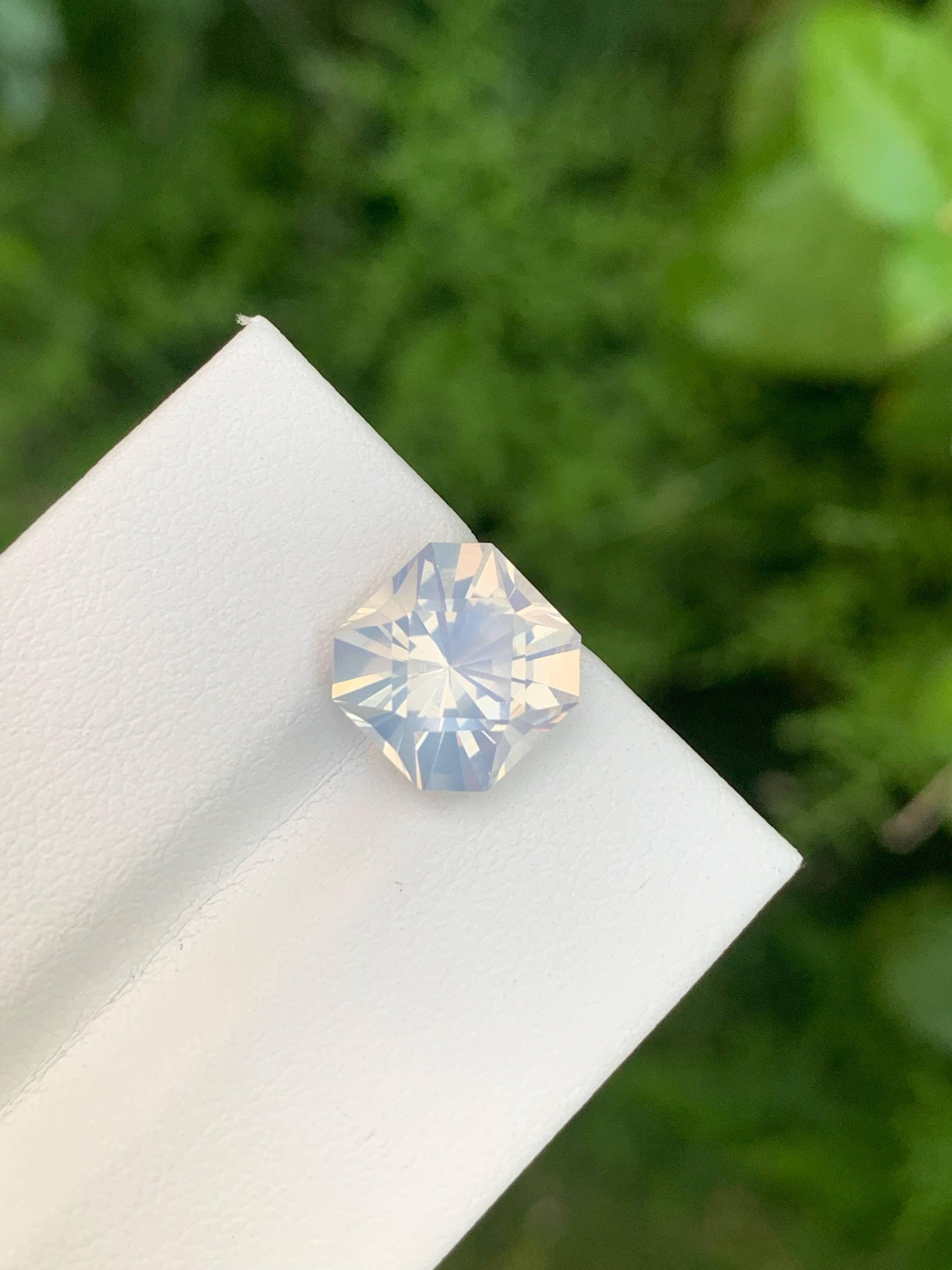 3,40 Karat Natürlicher Lose Facettierter Quarz Kissen Präzisionsschliff Afrikanischer Edelstein im Angebot 2