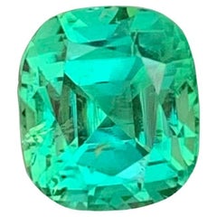 Turmalina verde laguna suelta natural de 3,40 quilates en forma de cojín para joyería