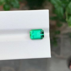3.40 Carat Natural Loose Green Tourmaline Emerald Shape Gemstone