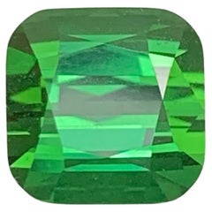 3.40 Carat Natural Loose Green Tourmaline Stone Cushion Cut Afghan Gemstone